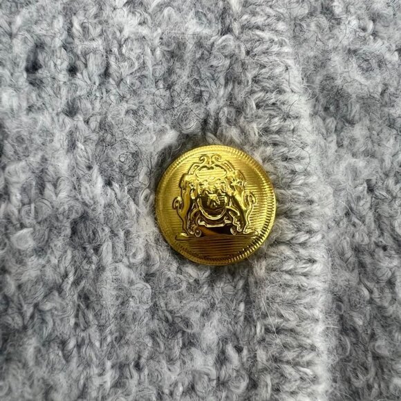 GAP Light Heather Grey Boucle Cropped Sweater Womens Size M Petite - Picture 9 of 14